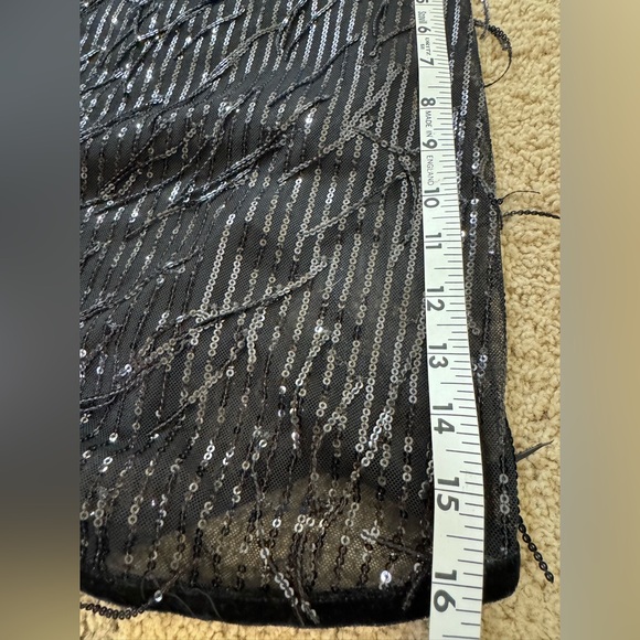 *NWT* Avec Les Filles Nordstrom Black Sequin Mini Skirt Size Small - Picture 8 of 9